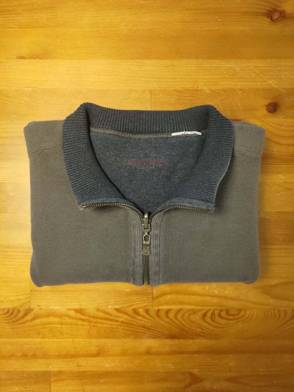 Tommy Bahama Men's Zip-up Pullover Longsleeve Brown XXL Pre-owned Good